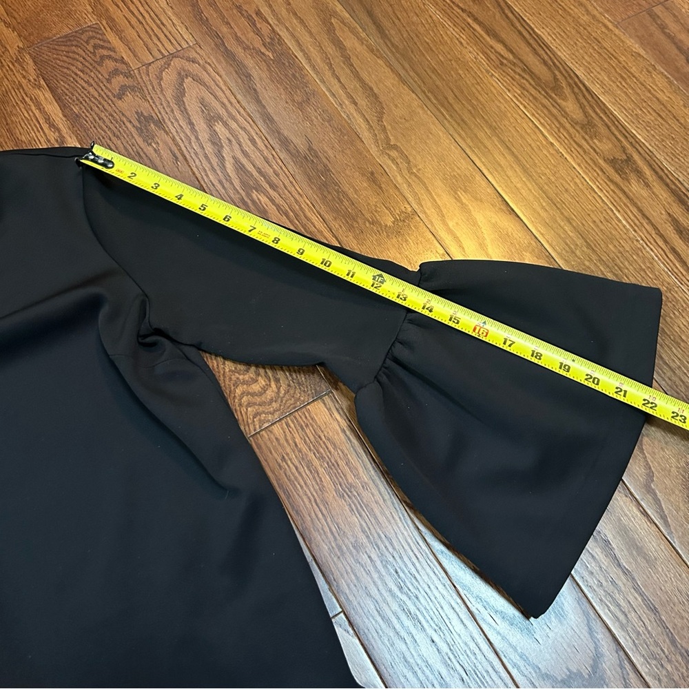 Ted Baker Elegant Black Top with Flared Sleeves - Picture 10 of 10